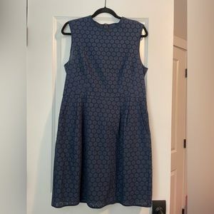 Nanette Lepore Sleeveless Eyelet Dress Sz 12 in Navy